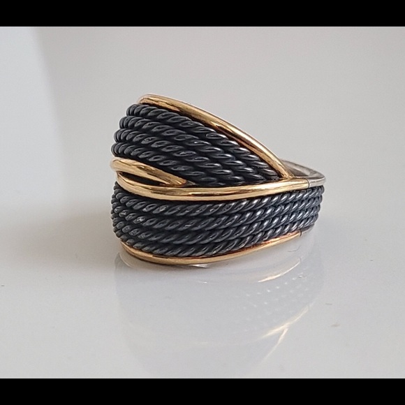 David Yurman Origami Crossover Ring. - Picture 2 of 10